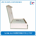 Sencai hand made book shape hardback box with fabric inset